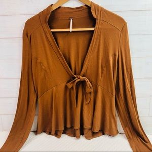 Free People long Sleeve Rayon Top Size XL